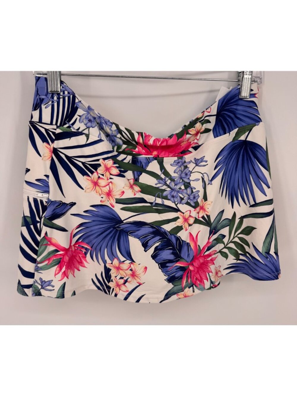 Beach House Swim Tropical Print Emma Pull On Swim Skort With Pocket Size 12